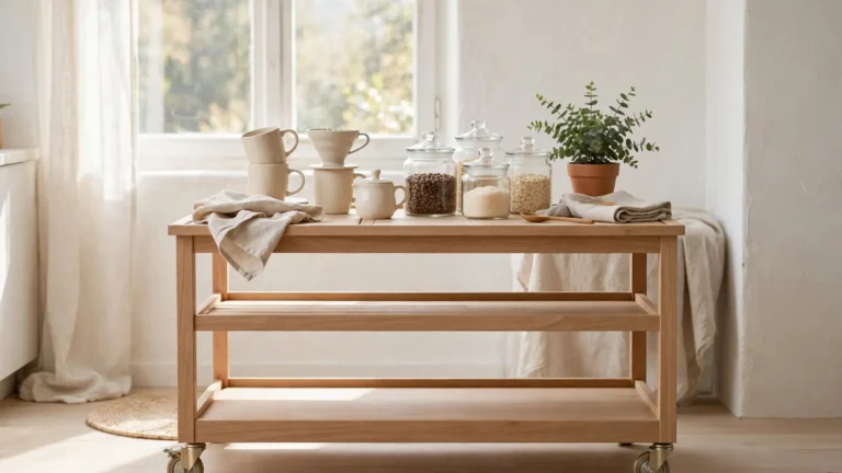 coffee station decor ideas on a kitchen cart
