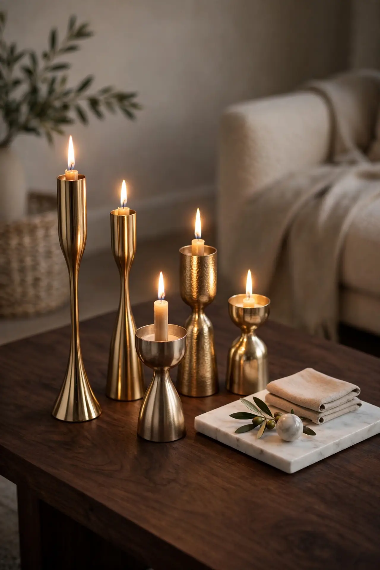 Metallic Candle Holders