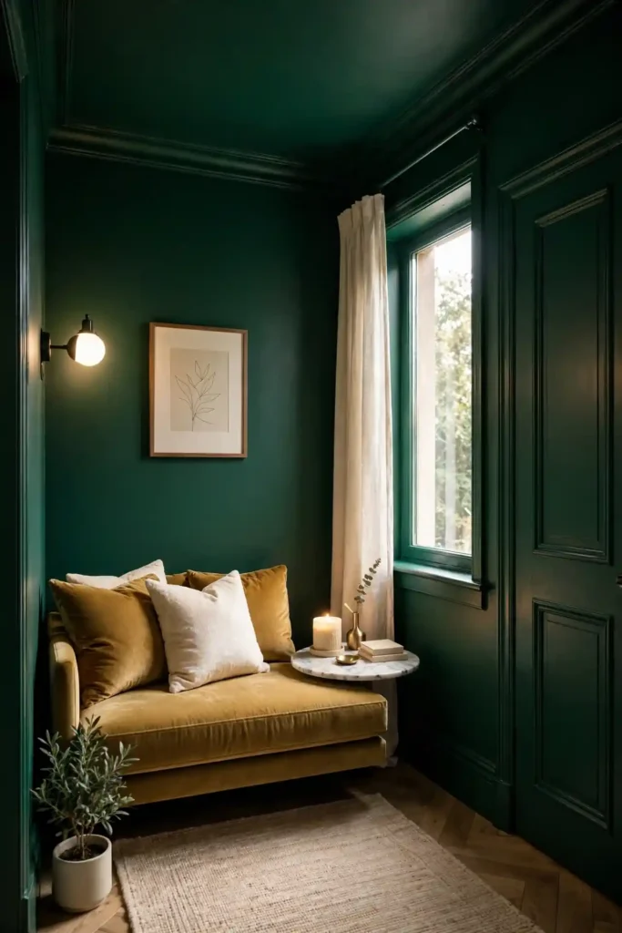 Bold color drenching ideas for small rooms