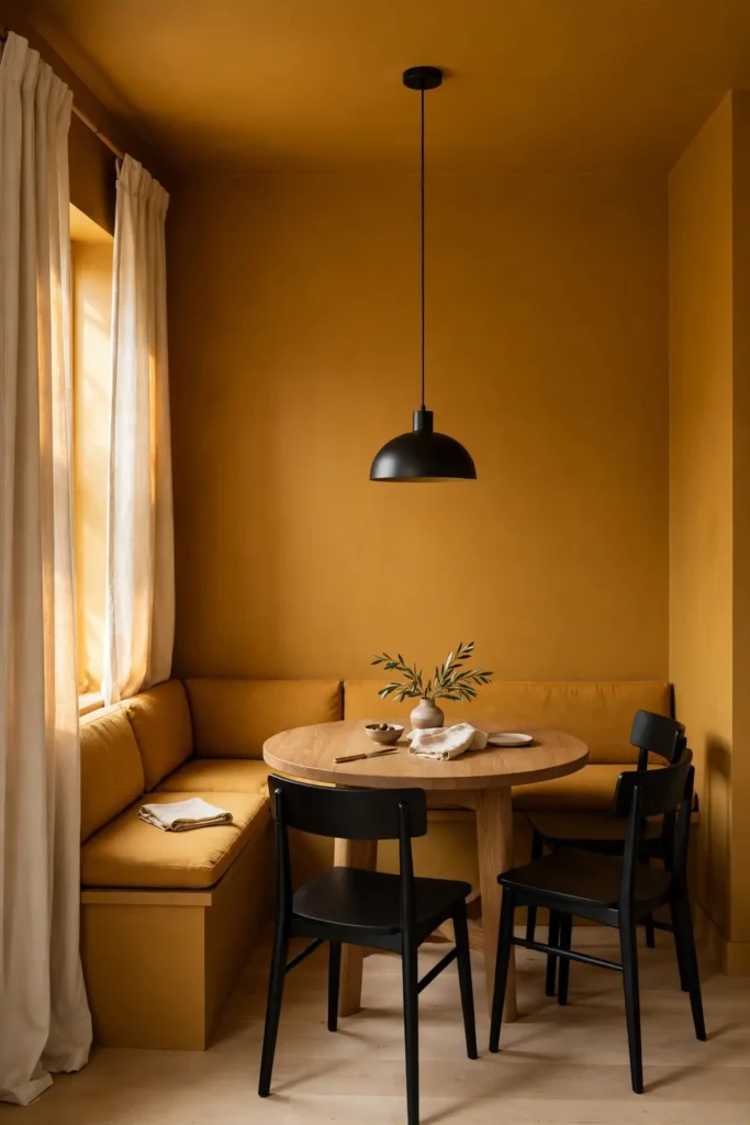 Rich Ochre Dining Nook