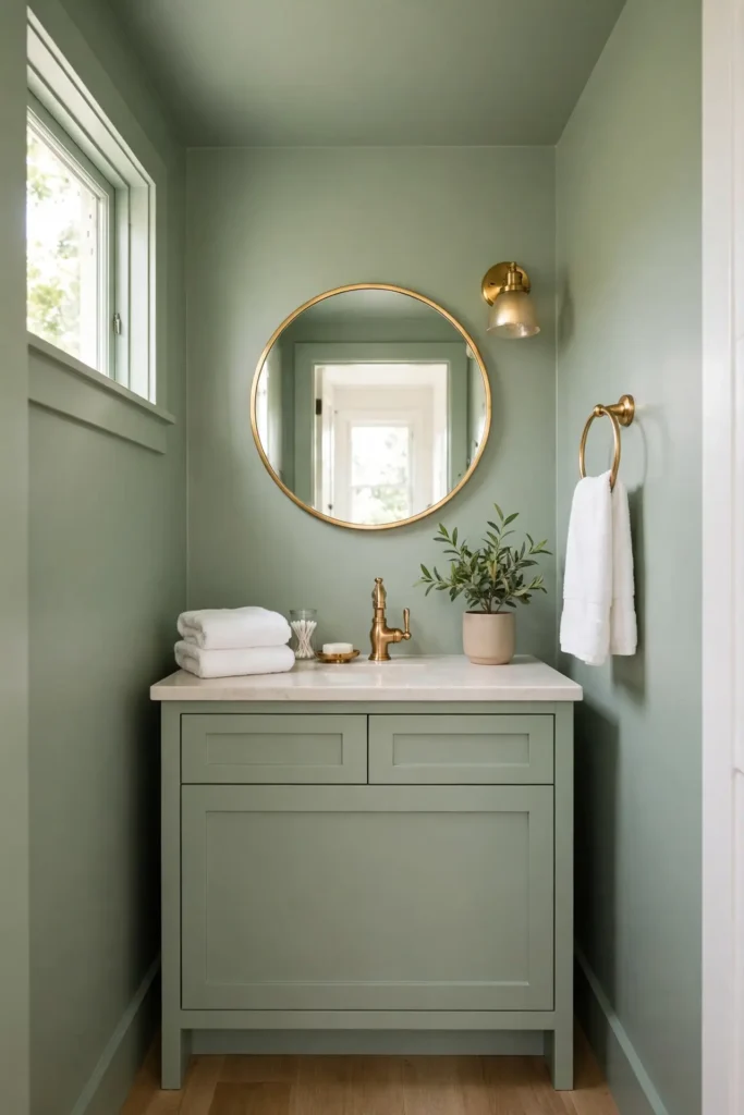 Soft Sage Powder Room