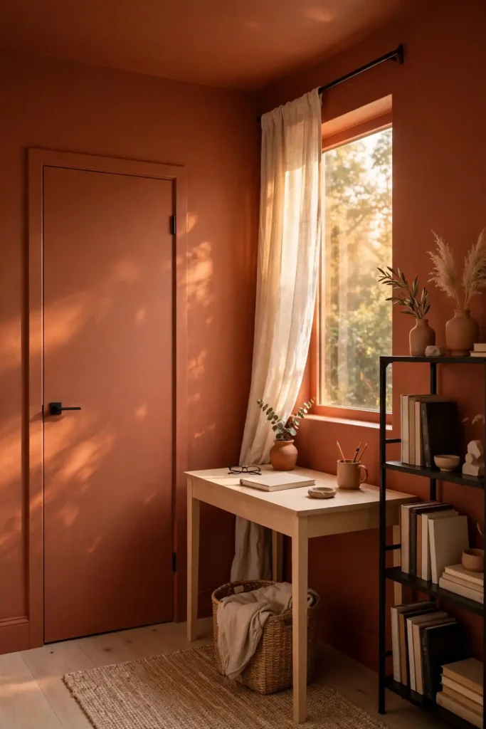 Warm Terracotta Home Office