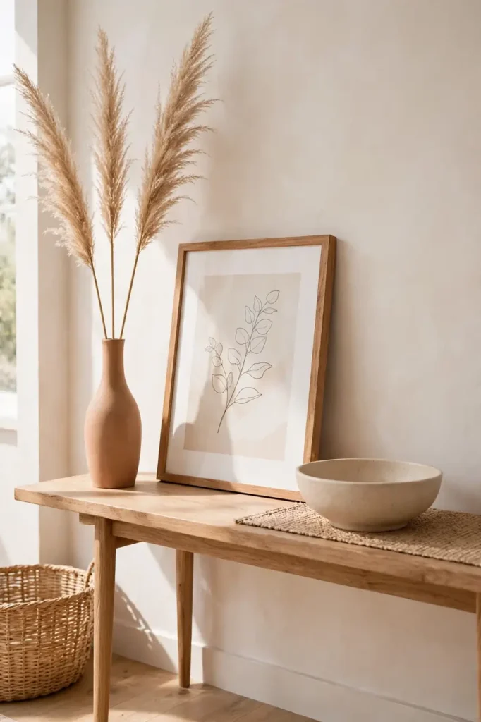 Charming console table decor