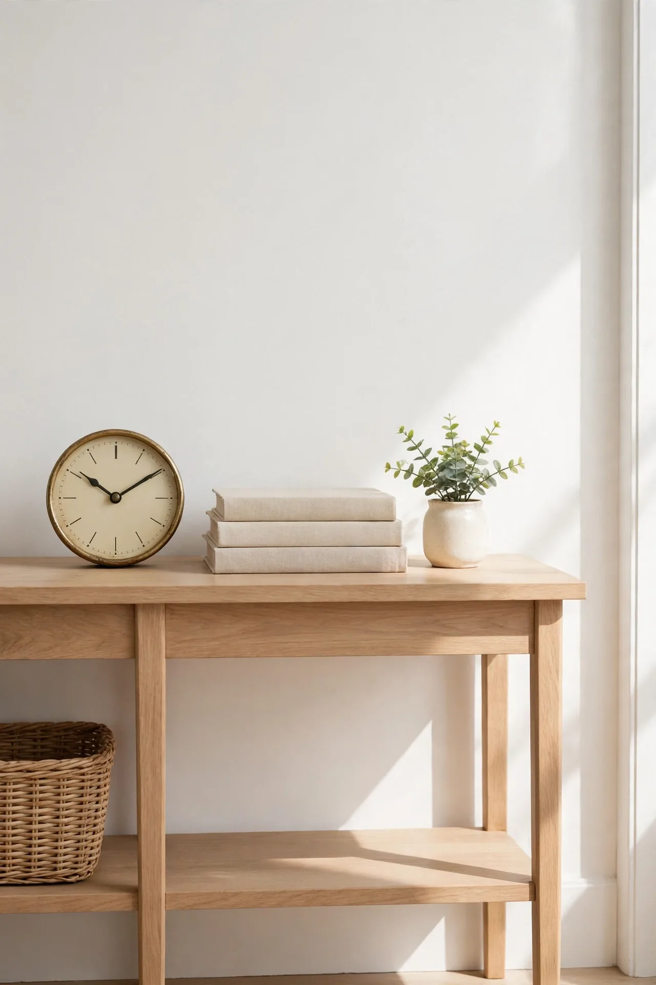 Vintage Clock for console table decor ideas for entryway