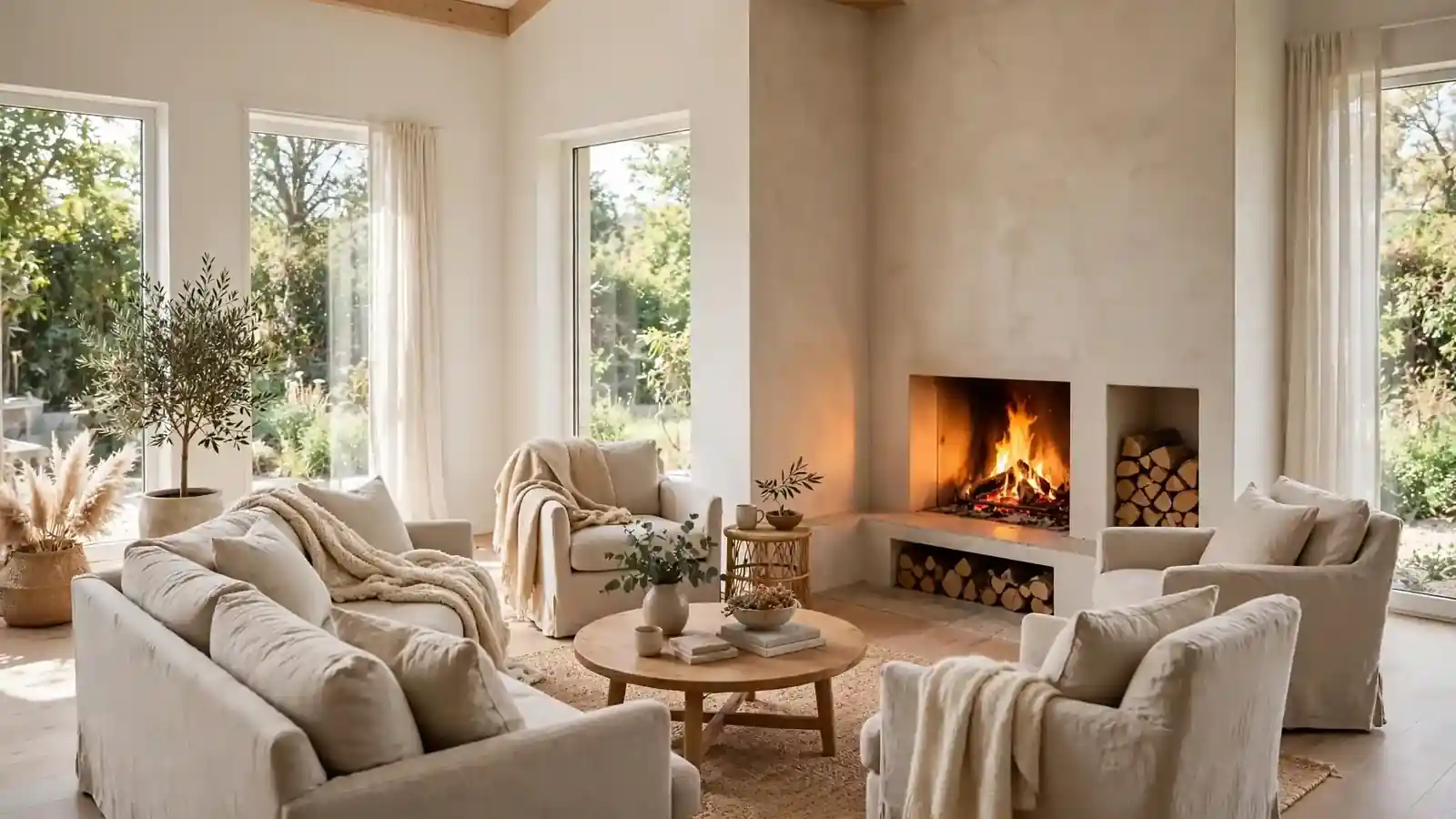 corner fireplace ideas
