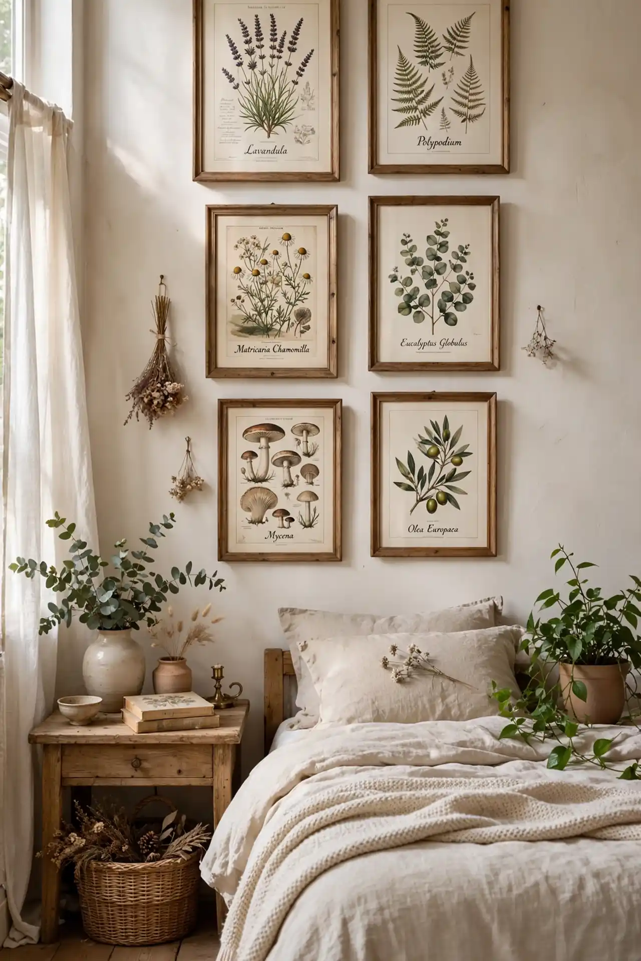 Botanical Wall Prints - Cottagecore Bedroom Decor Ideas