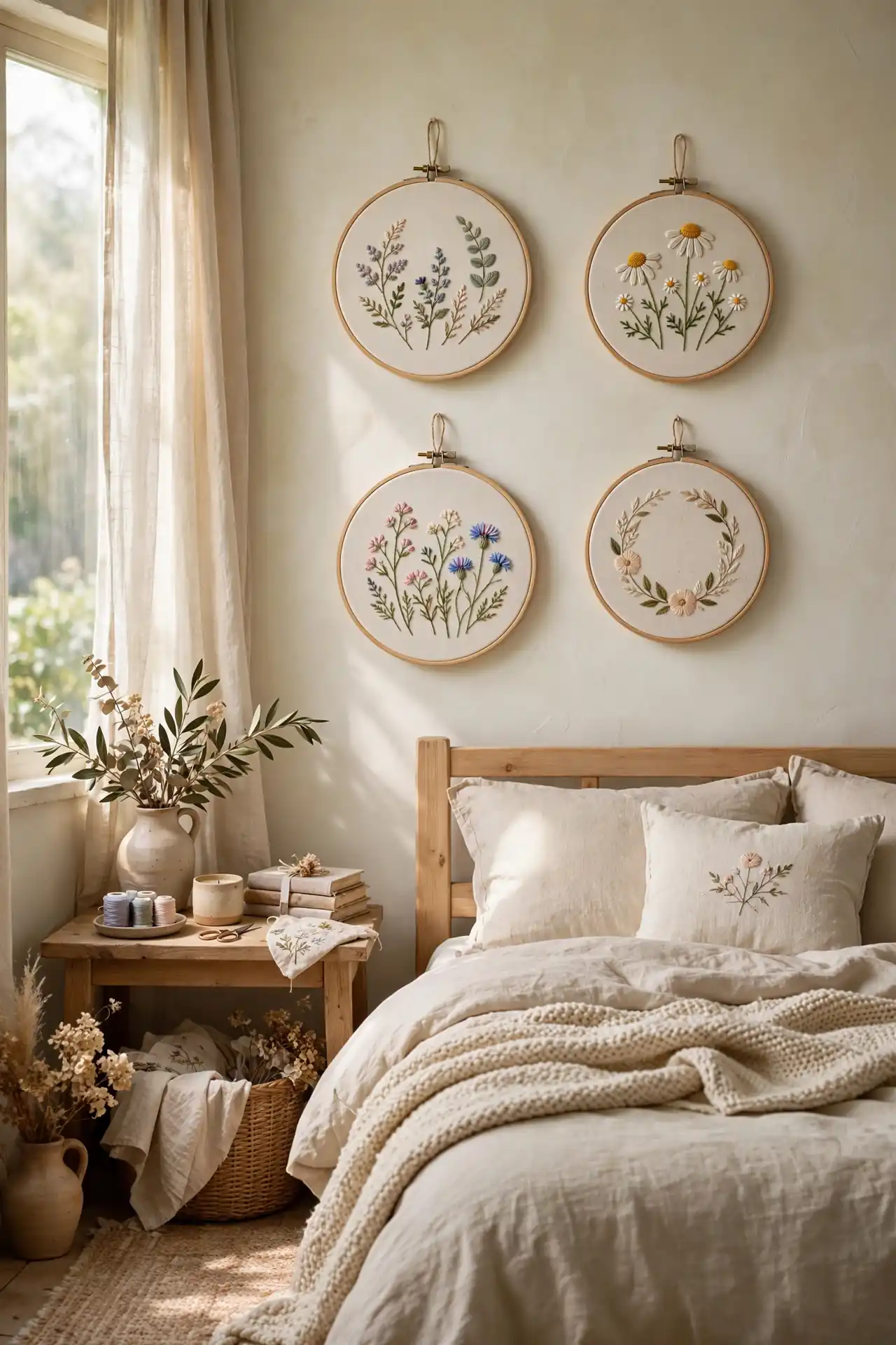 Embroidered Hoop Art
