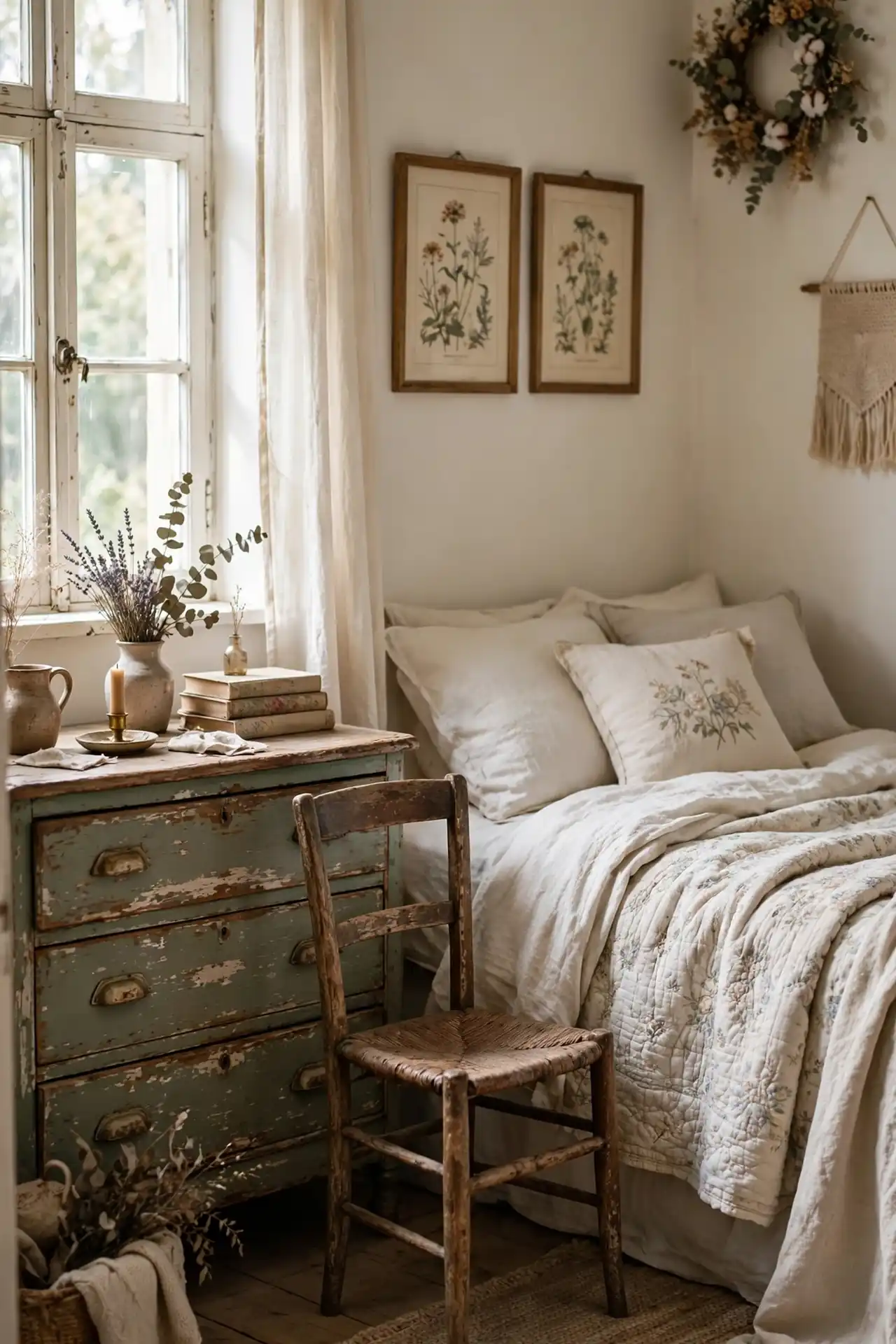 Vintage Furniture Finds for cottagecore bedroom decor ideas