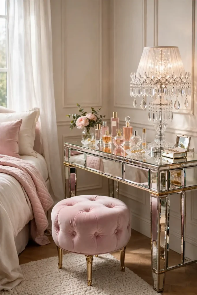 Mirrored Vanity Corner