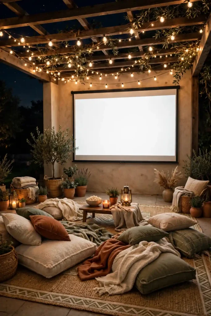 Outdoor Movie Wall
