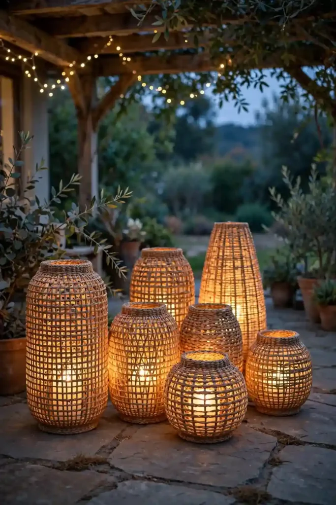 Woven Seagrass Lanterns