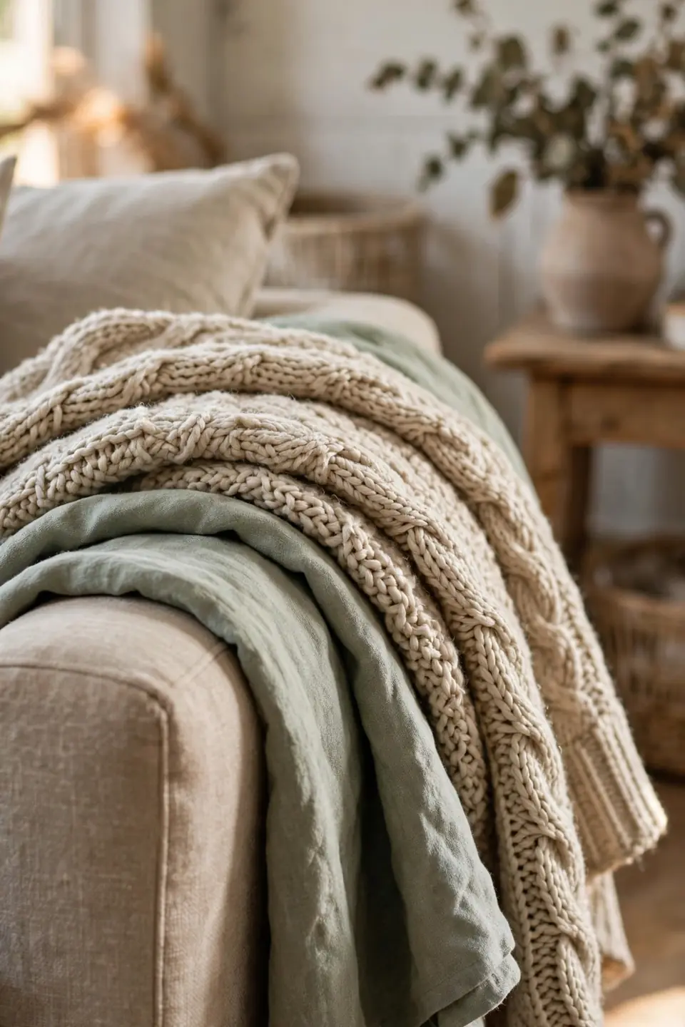 Linen Throw Textures