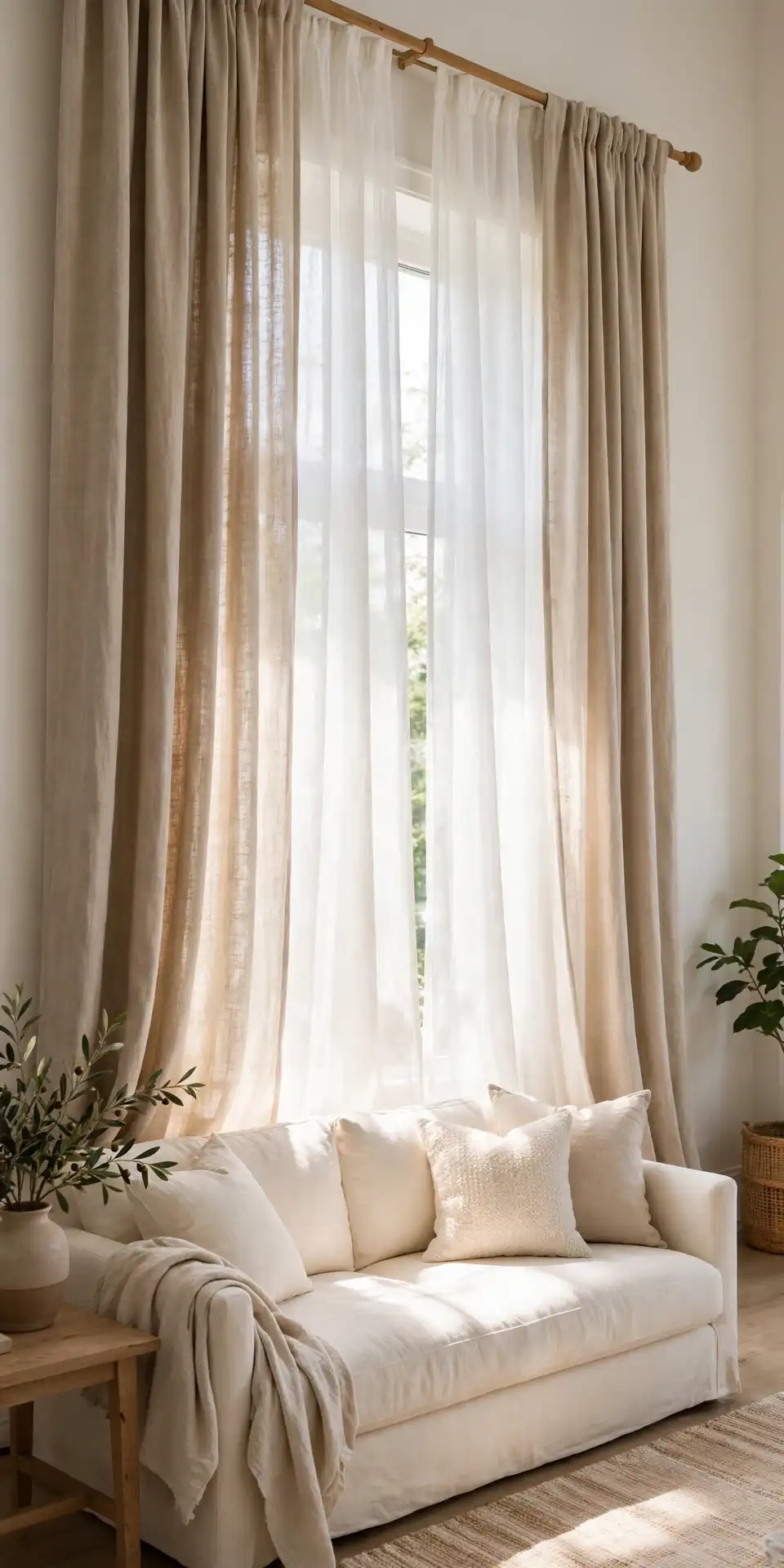 Layered Curtain Drapes
