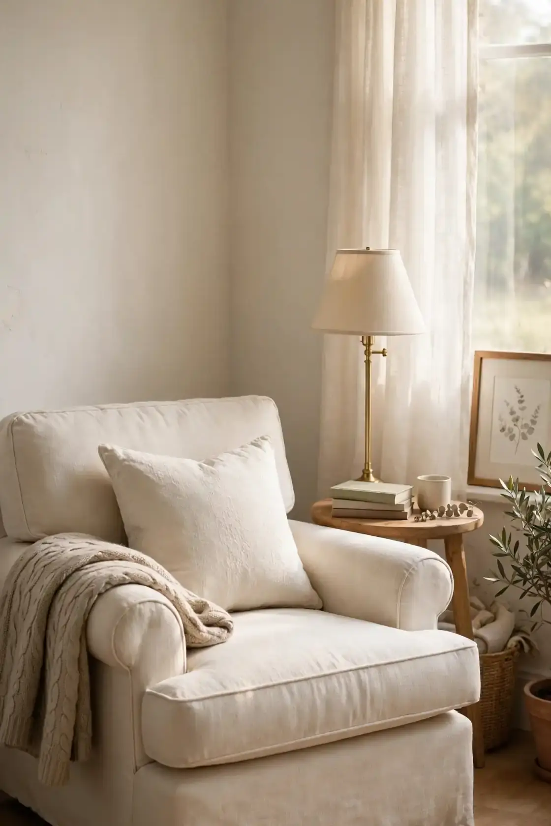 Oatmeal Throw Pillows