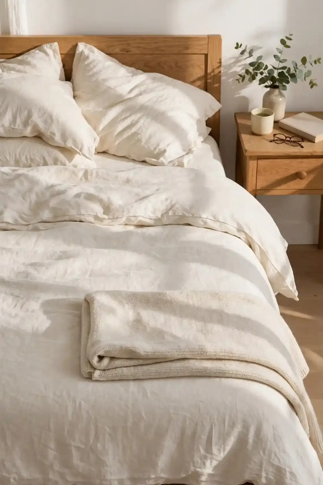 Natural Wood Bed