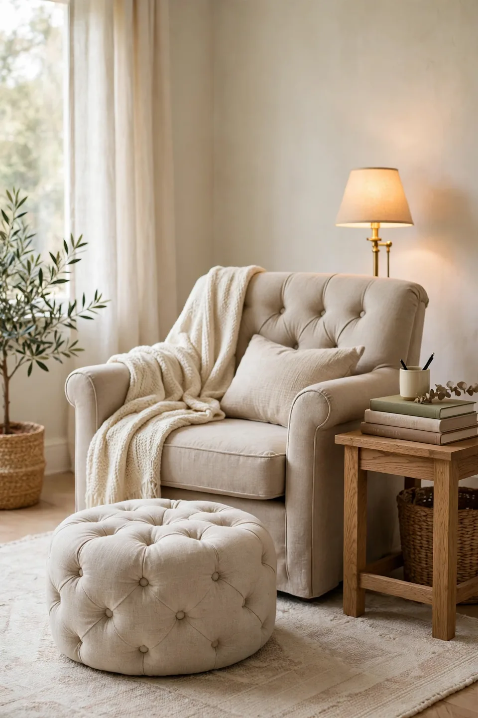Tufted Ottoman Seat