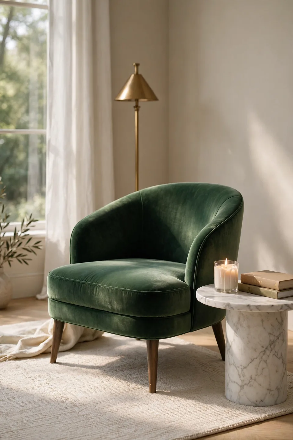 Velvet Accent Chair