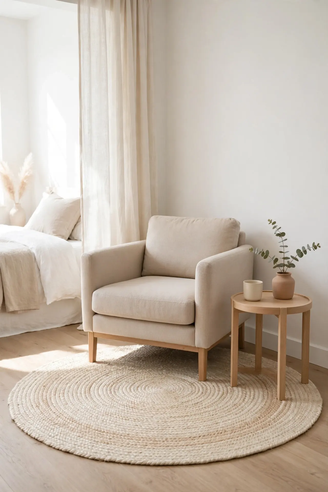 Rug Anchor Zone - cozy reading corner ideas in bedroom