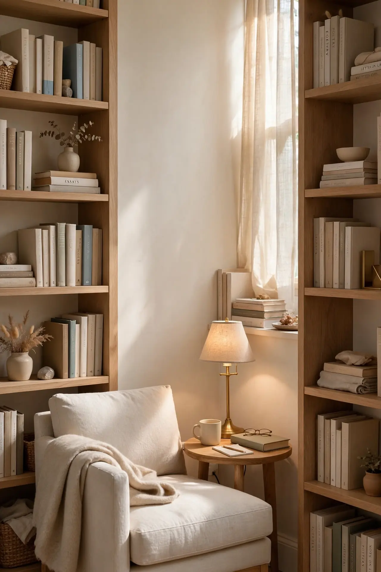 Bookshelf Alcove - Cozy Reading Nook Ideas for Small Spaces
