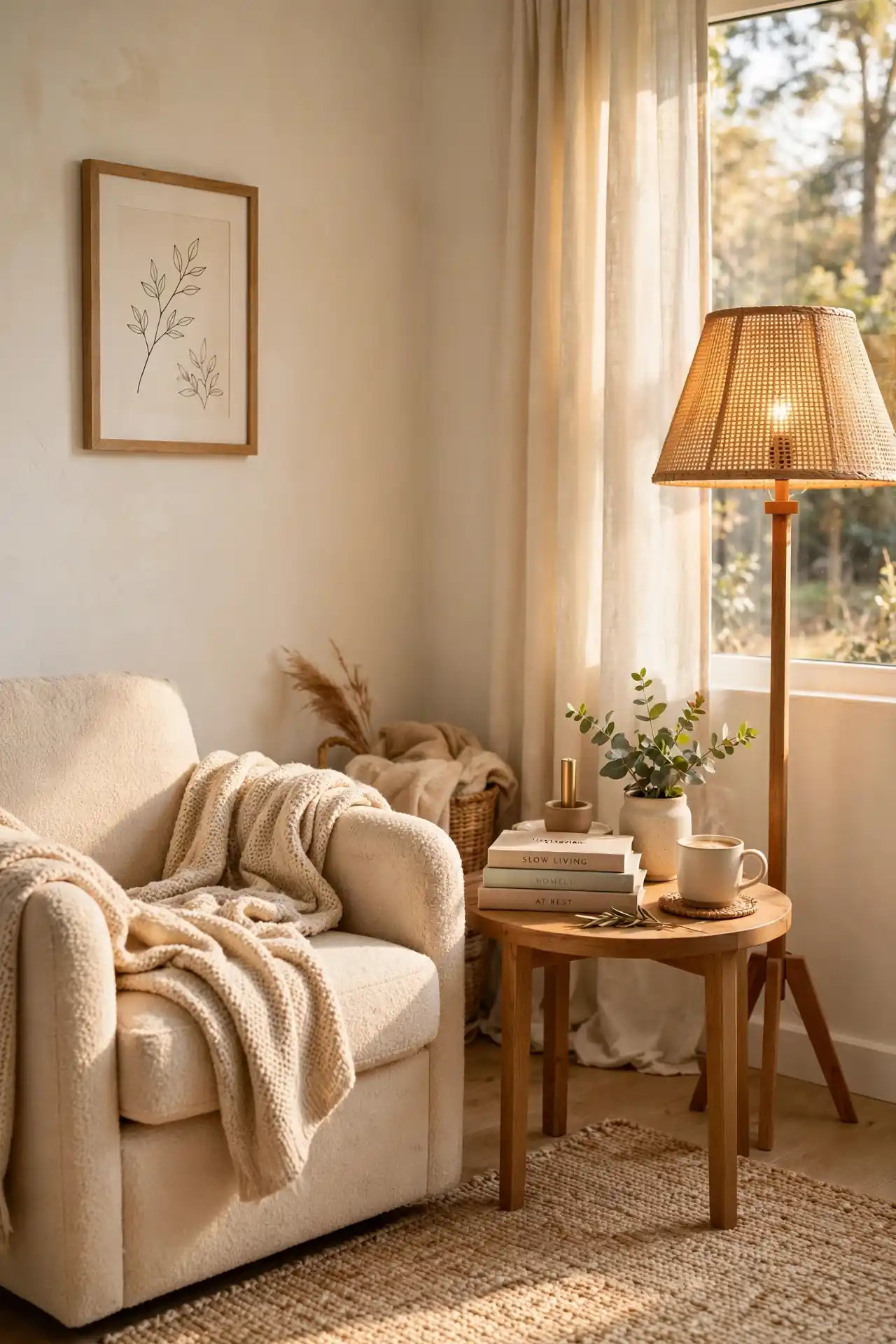Corner Armchair Retreat for cozy reading nook ideas for small spaces