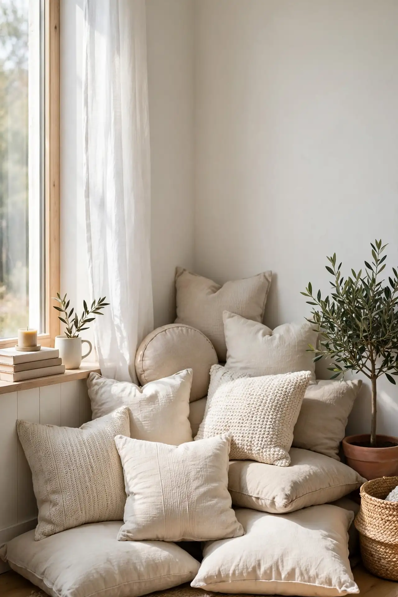 Floor Pillow Nest - Cozy Reading Nook Ideas for Small Spaces