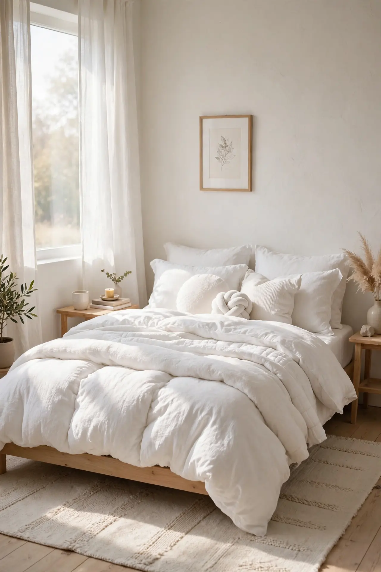 Fluffy White Bedding