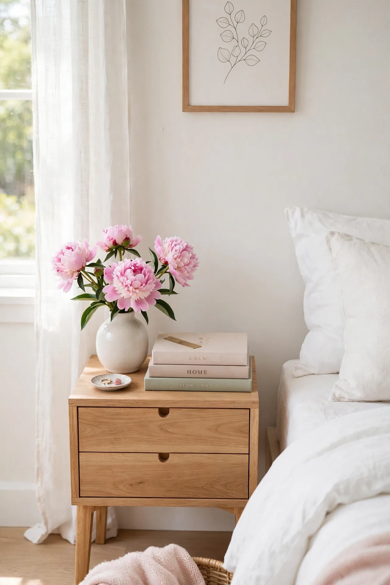 Fresh Flower Touches - Cozy Small Bedroom Ideas for Women