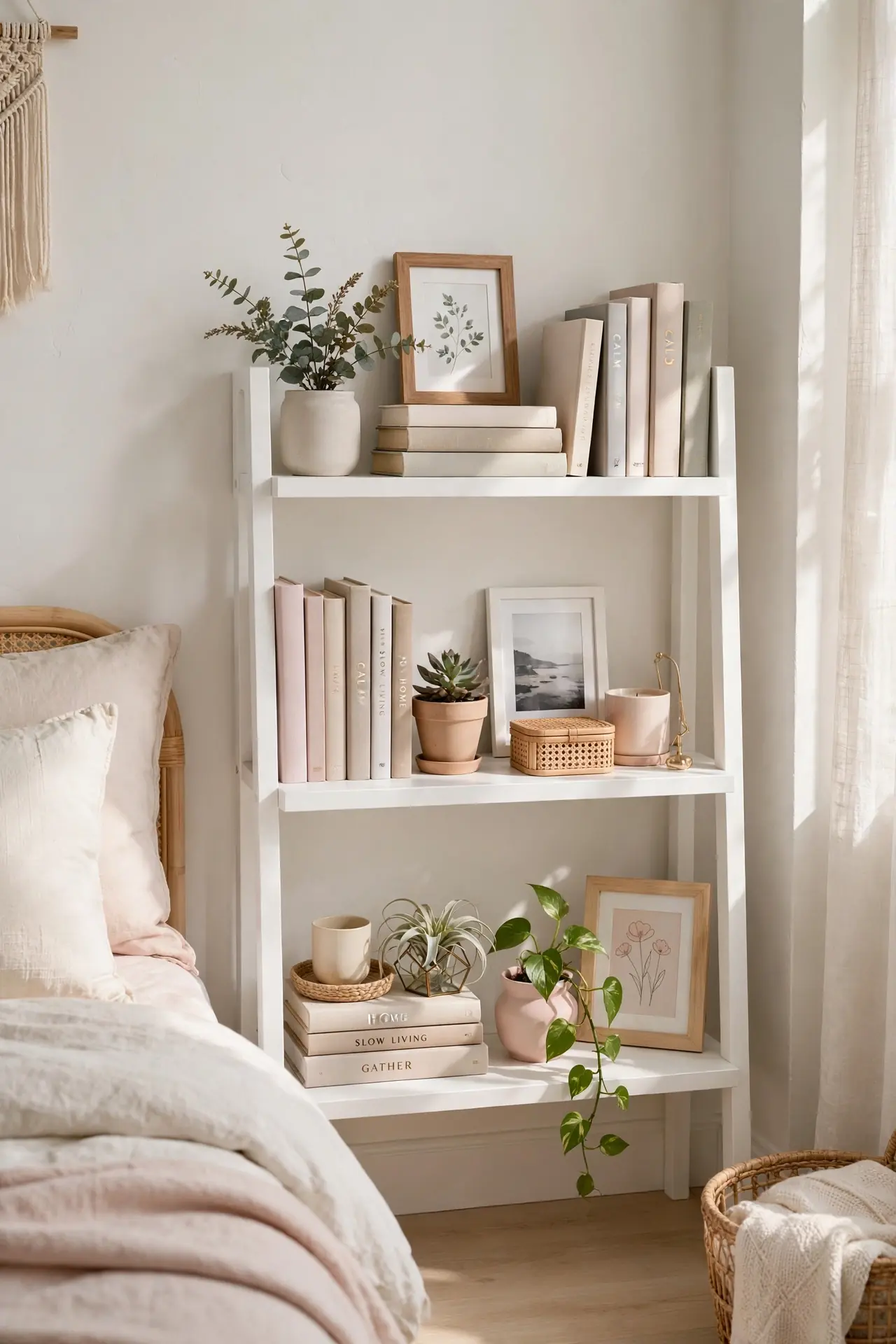 Styled Bookshelf Nook