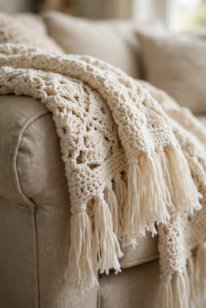 Fringed Throw Edges