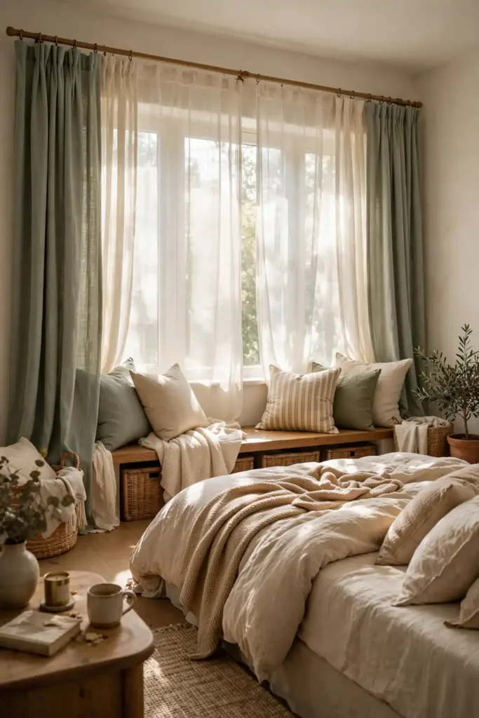 Charming curtains for bedroom