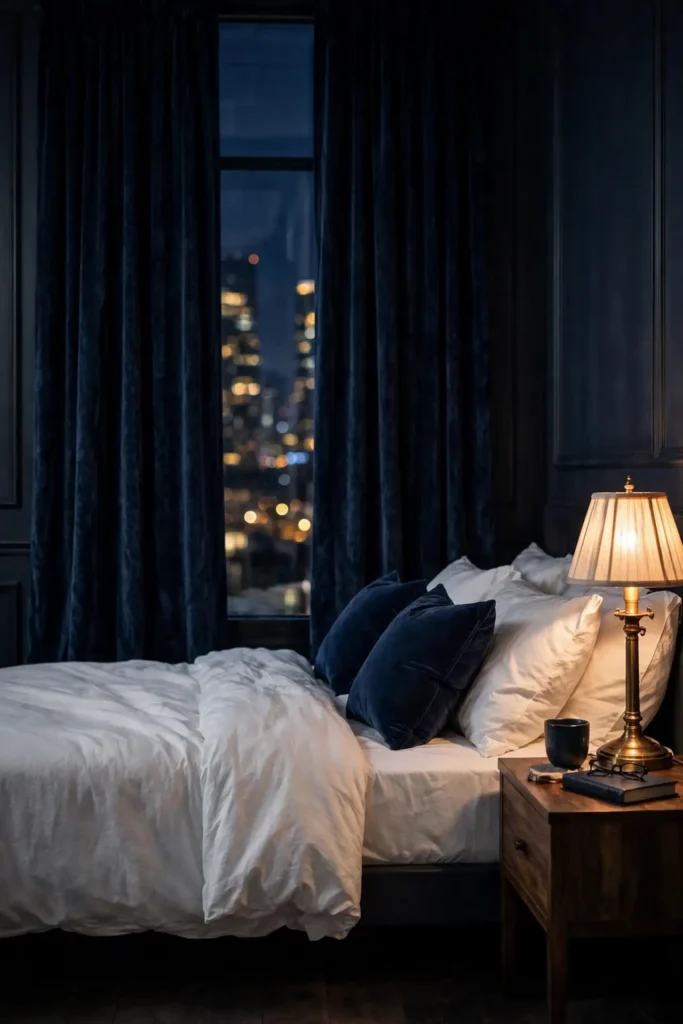 Navy Velvet Curtains