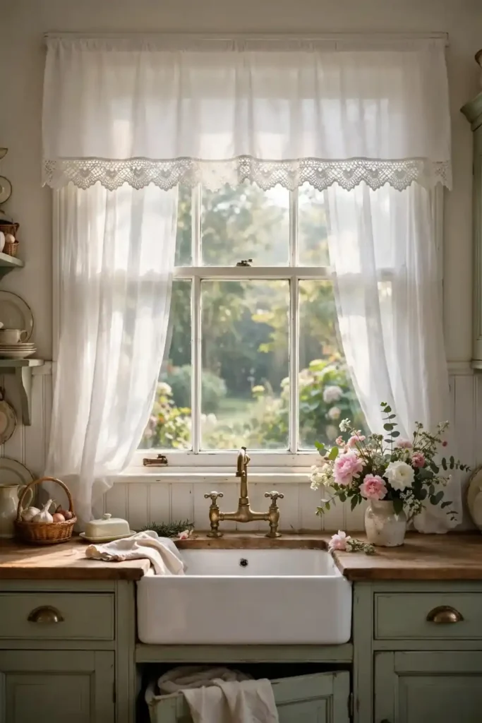 Lace Trim Valance