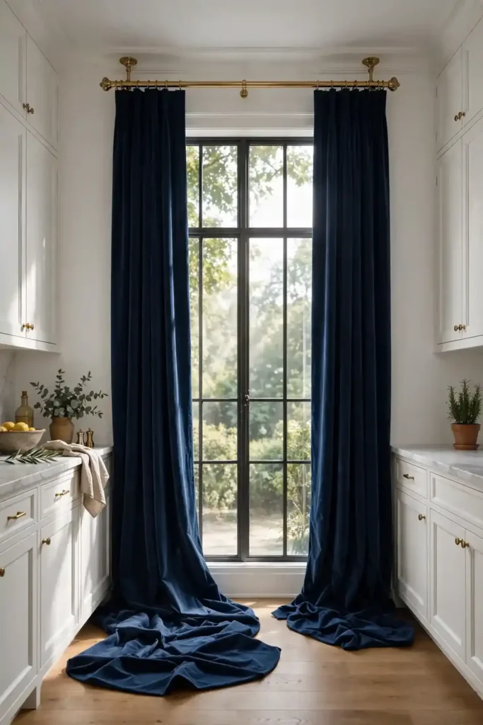 Navy Blue Drapes