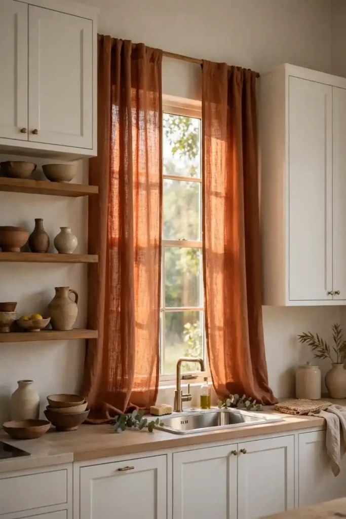 Terracotta Linen Panels