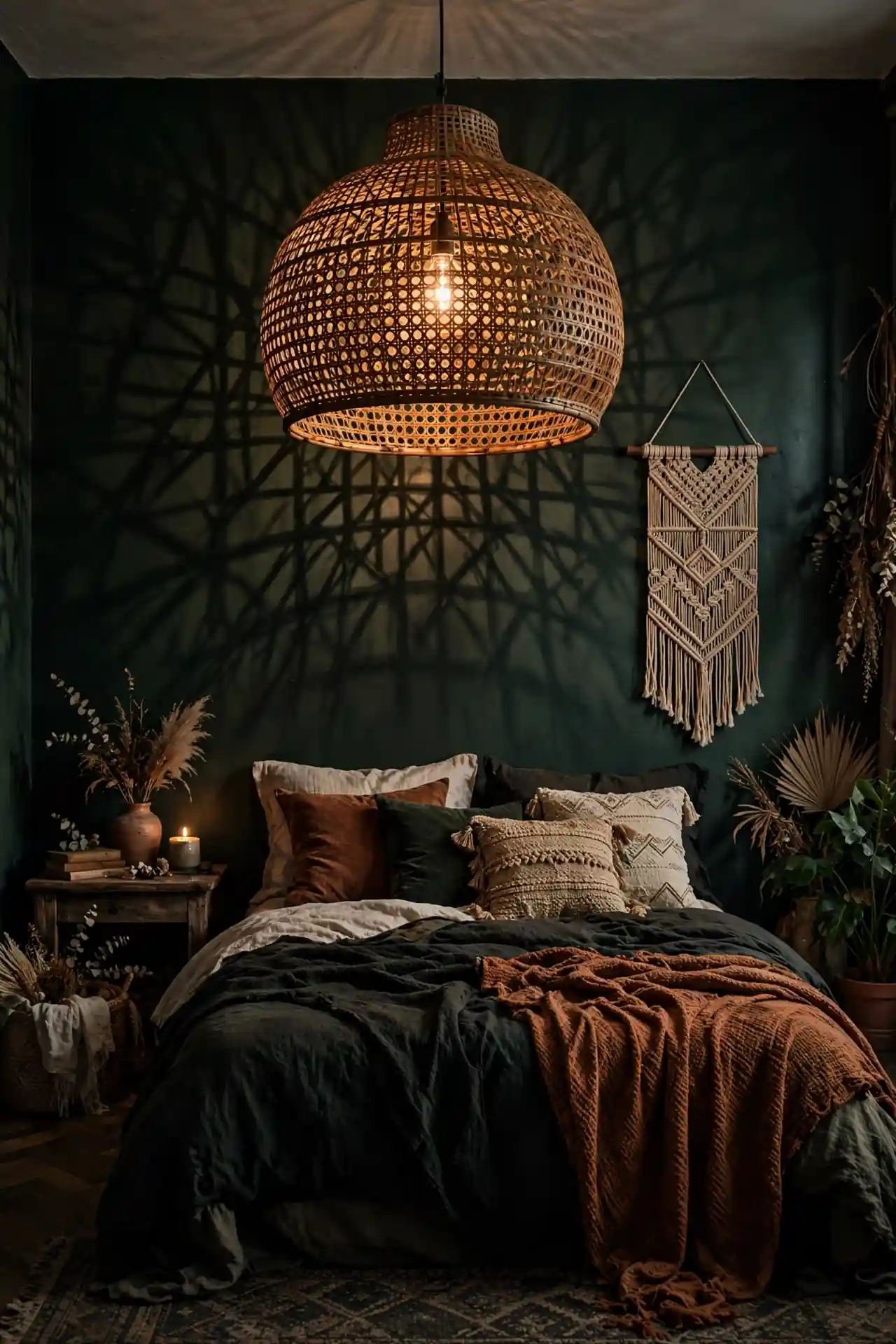 Woven Rattan Pendant