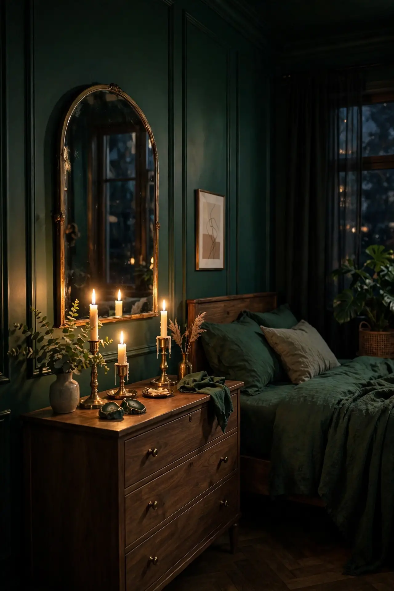 Candlelit Green Glow