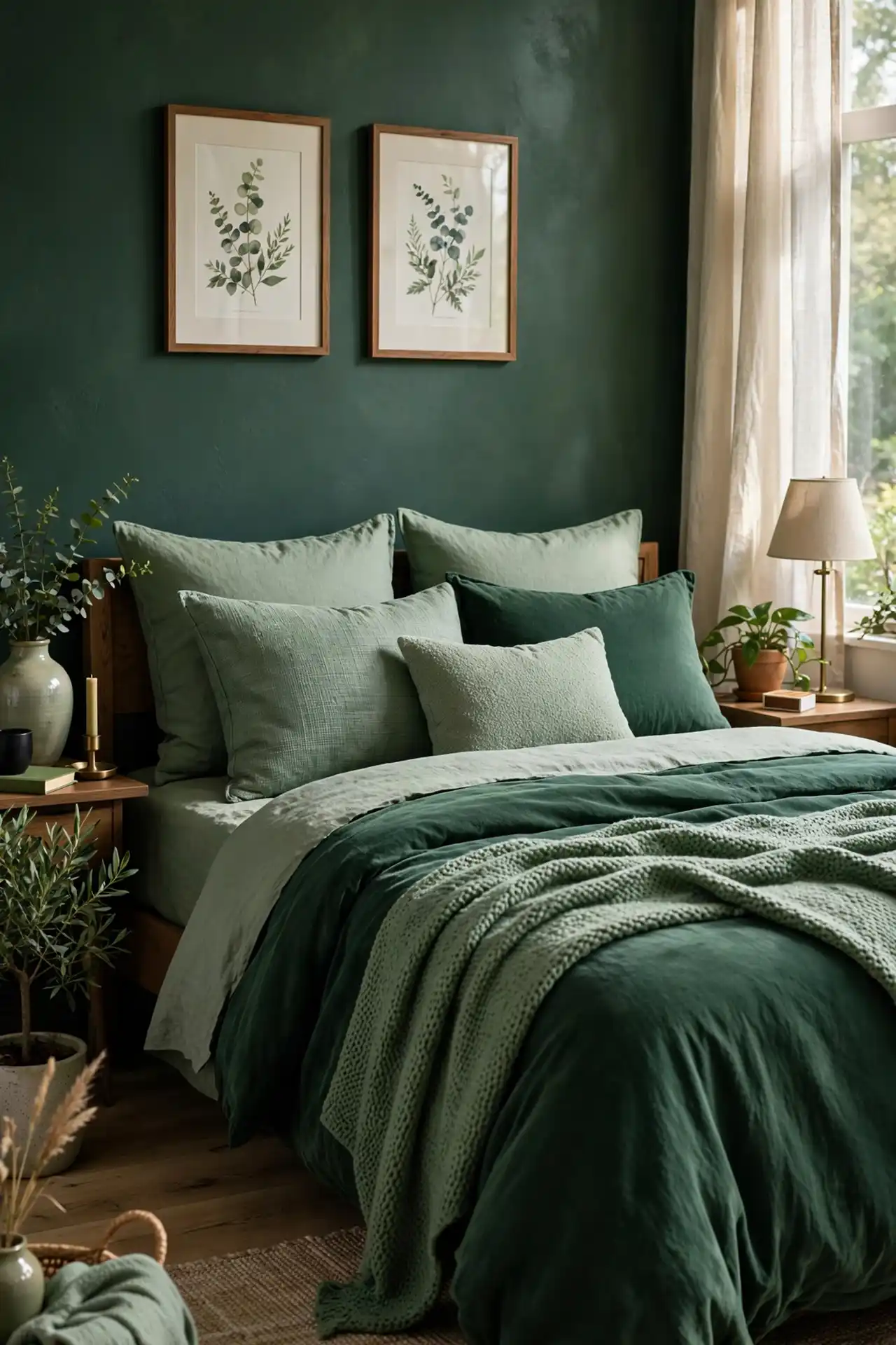 Sage Green Balance for dark green bedroom decor ideas