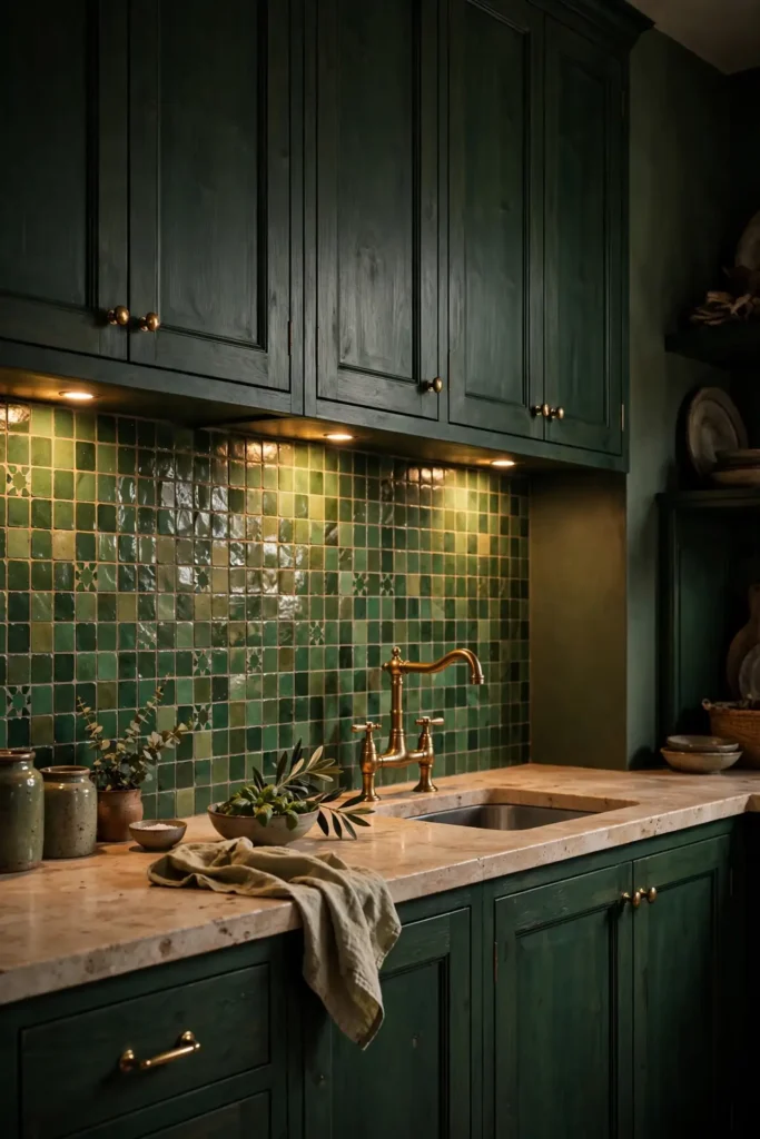 Green Tile Backsplash