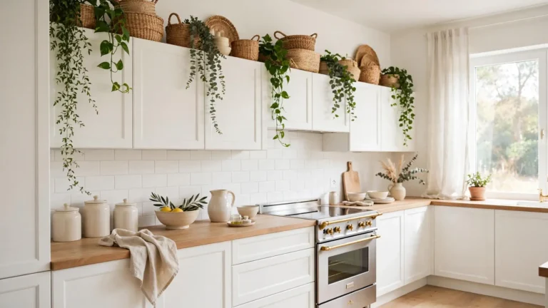 decorating above kitchen cabinets