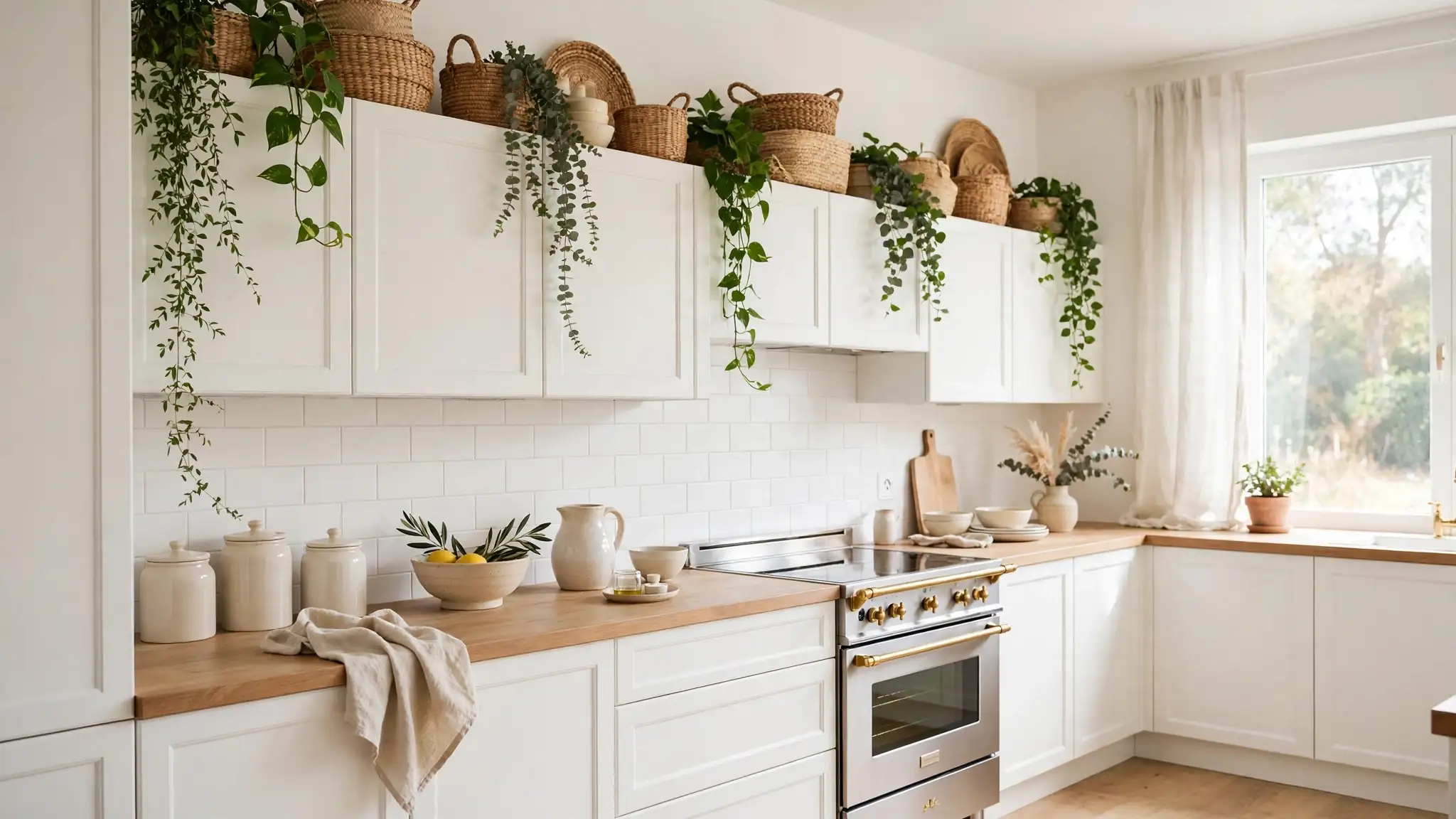 decorating above kitchen cabinets