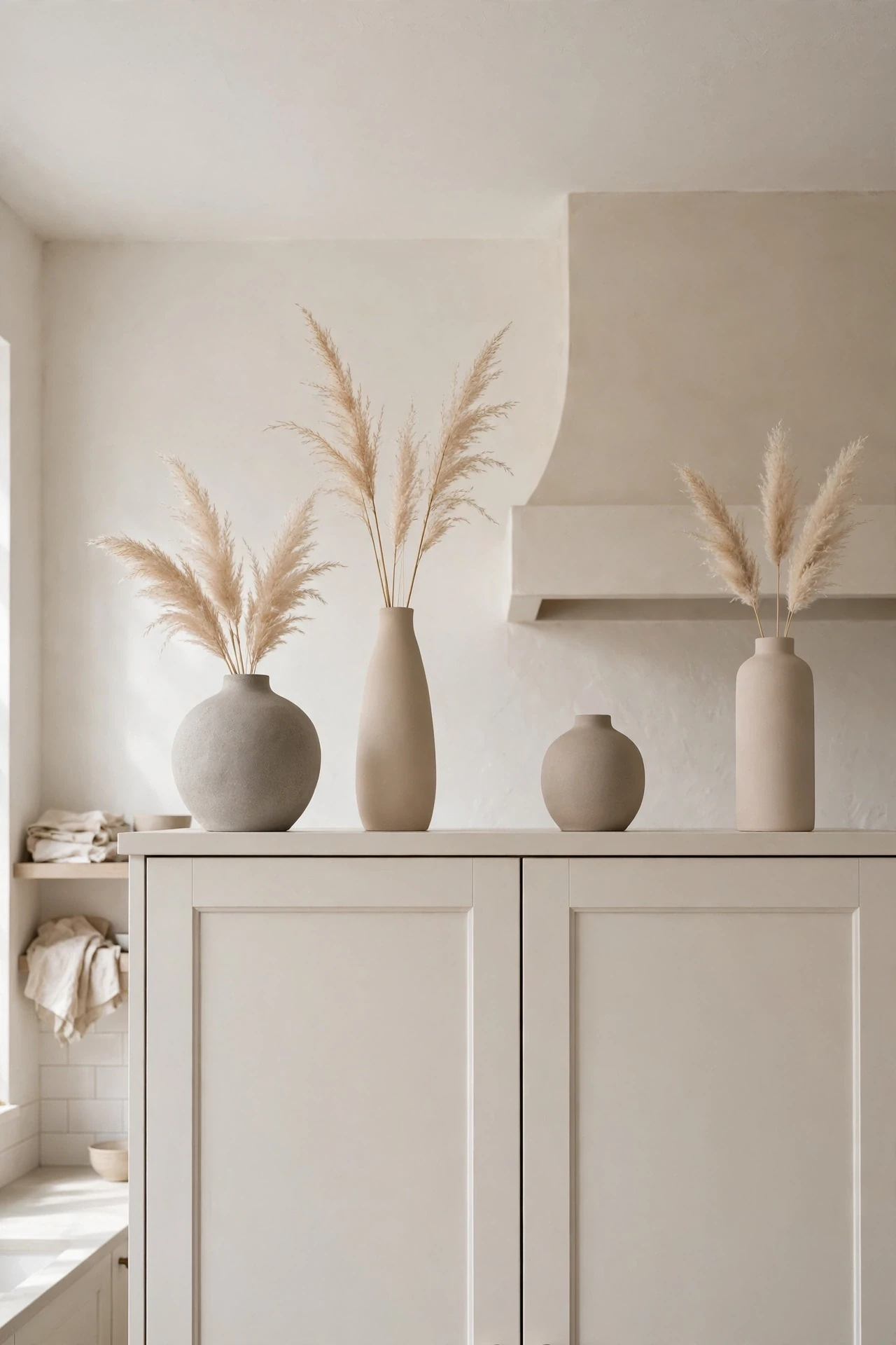 Minimalist Beige Vases