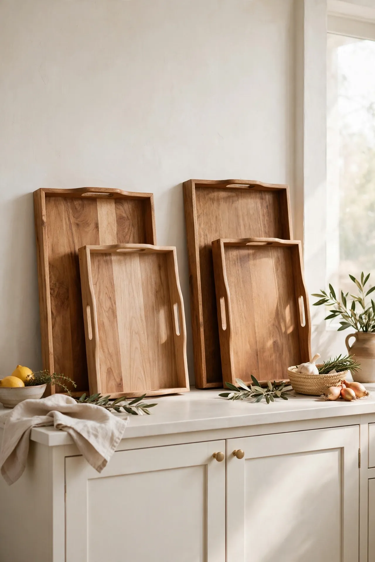 Woven Wood Tray Display