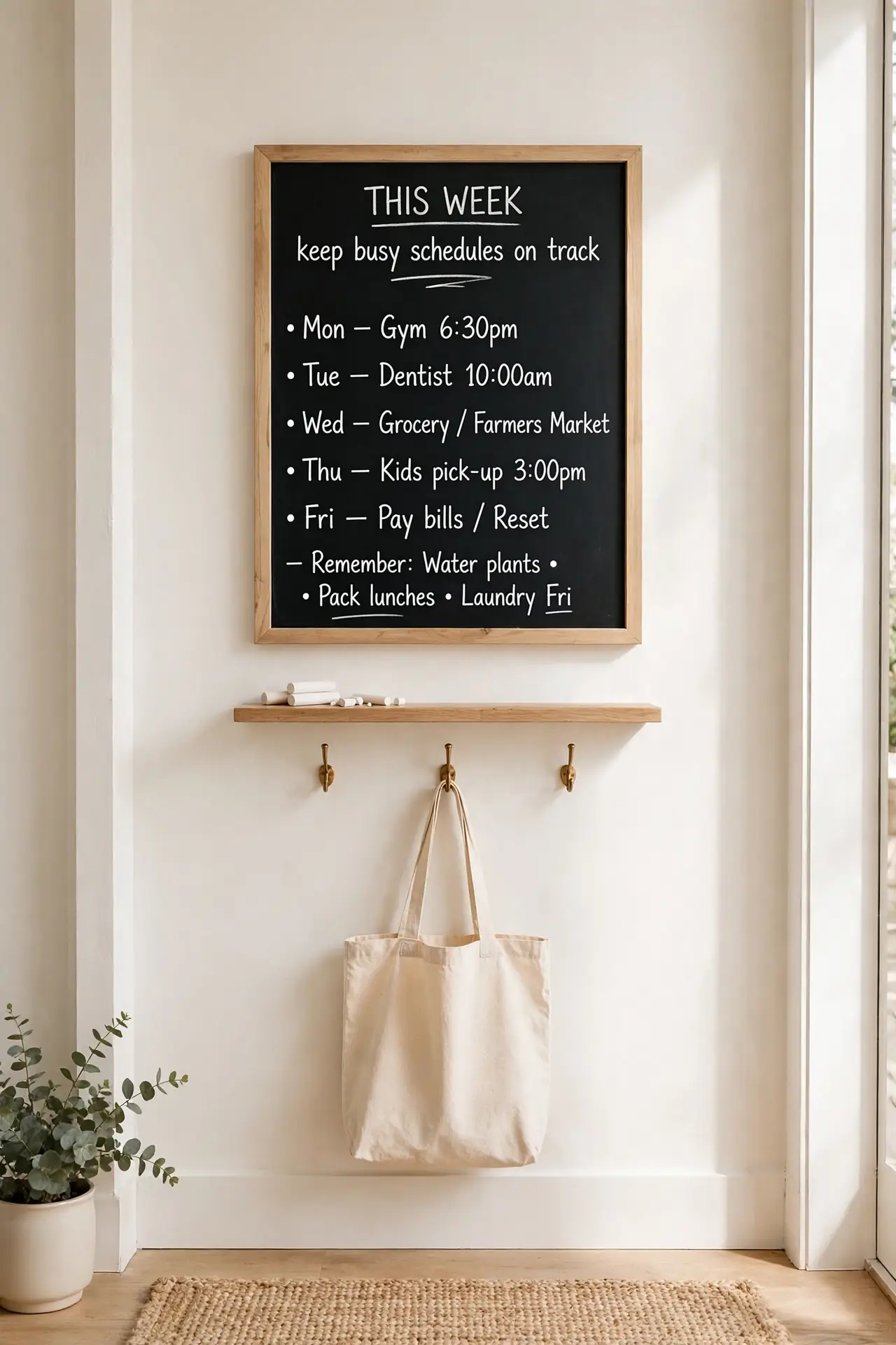 Chalkboard Reminder Board