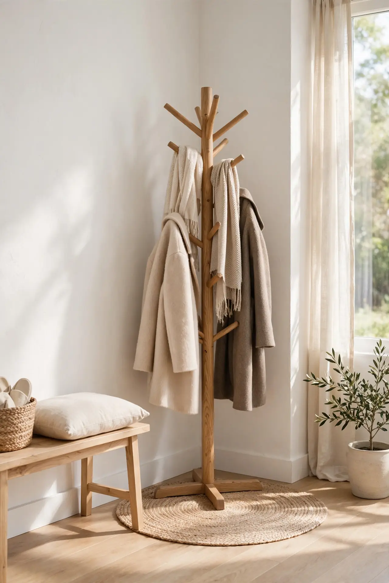 Corner Coat Tree