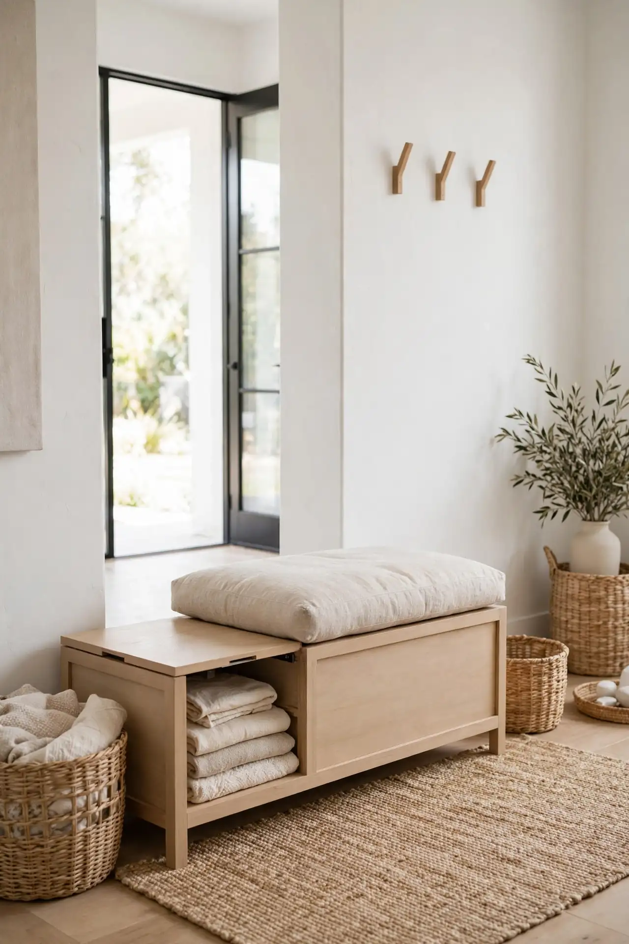 Cushioned Storage Bench