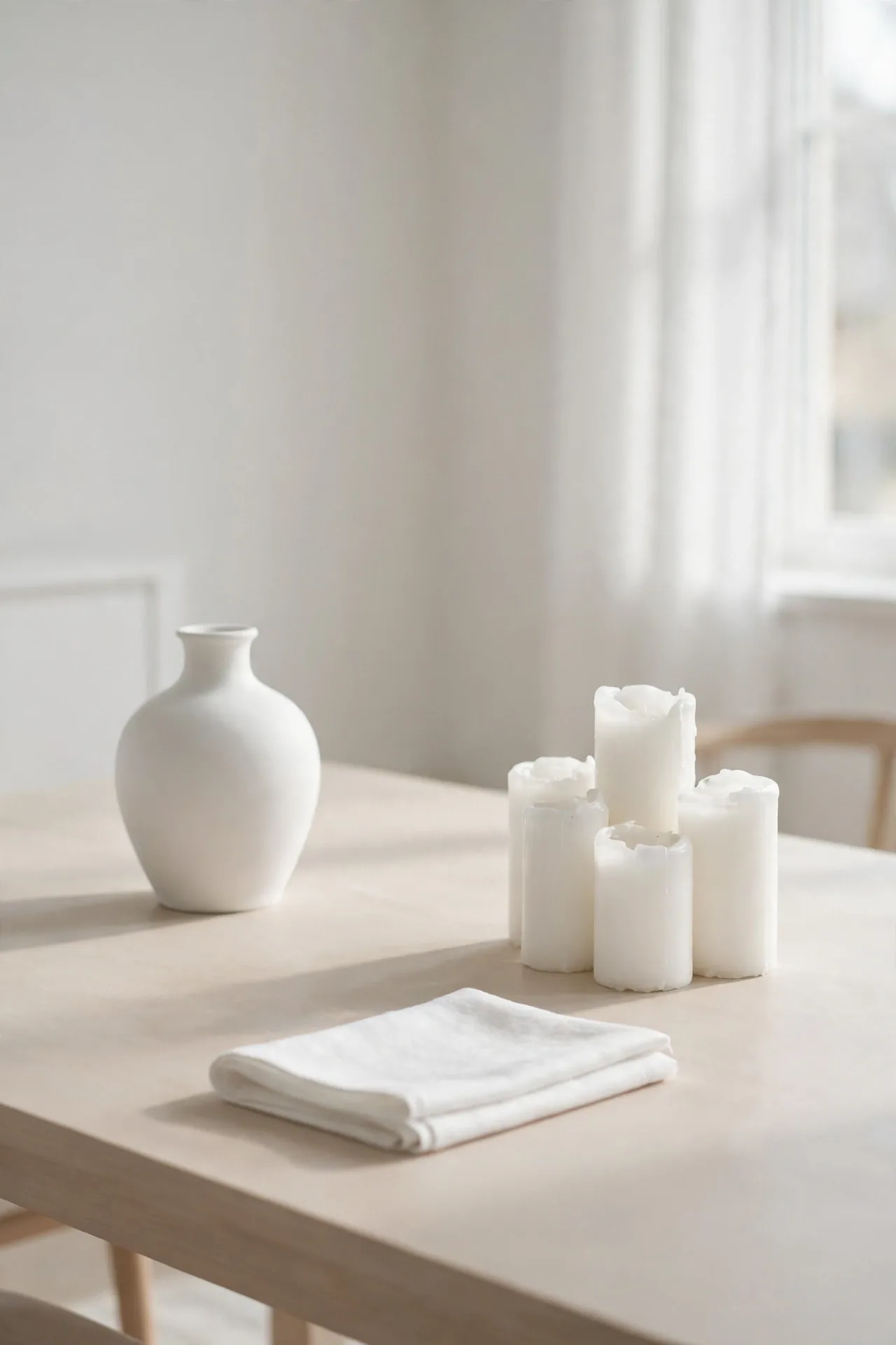 Minimalist White Tables