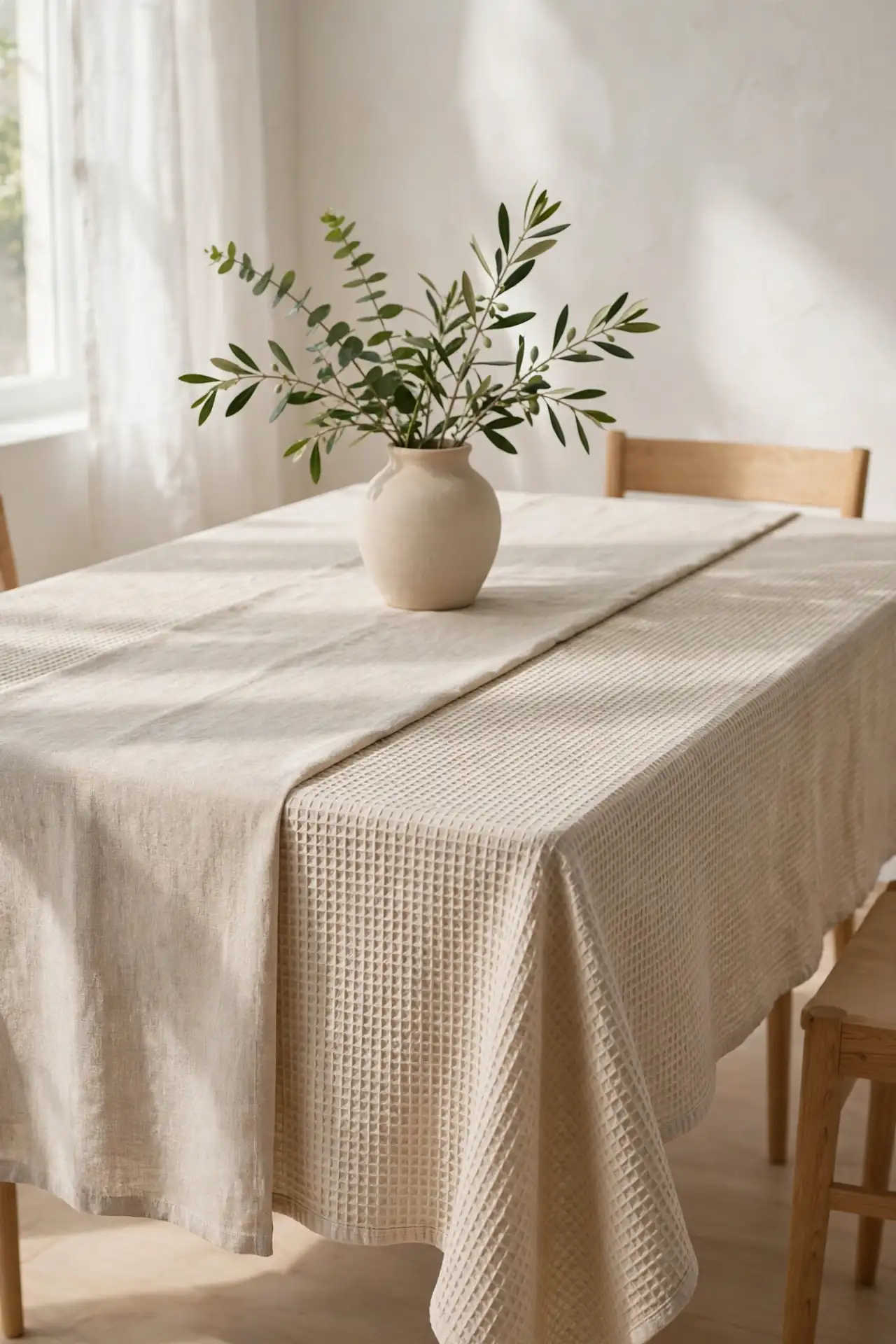 Textured Tablecloth Layers