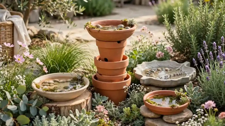 diy bird bath ideas