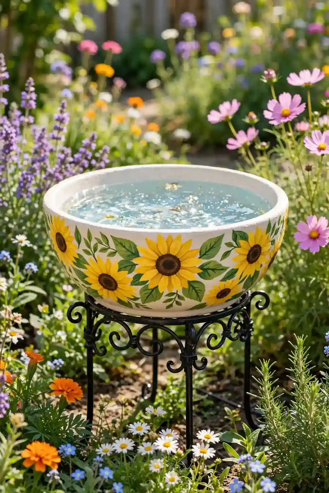Painted Sunflower Bowl