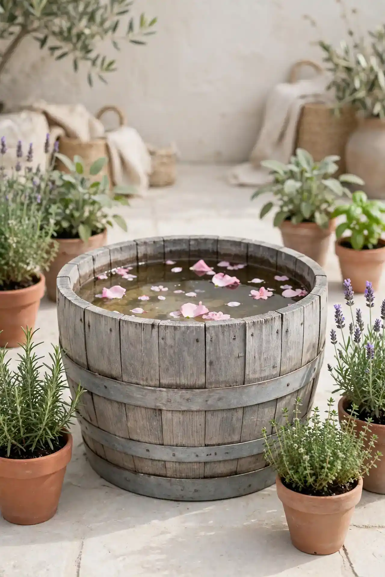 Whiskey Barrel Bath